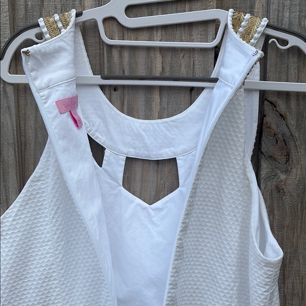 Lilly Pulitzer White and Gold Mini Dress
Laundered, perfect condition - Picture 11 of 16